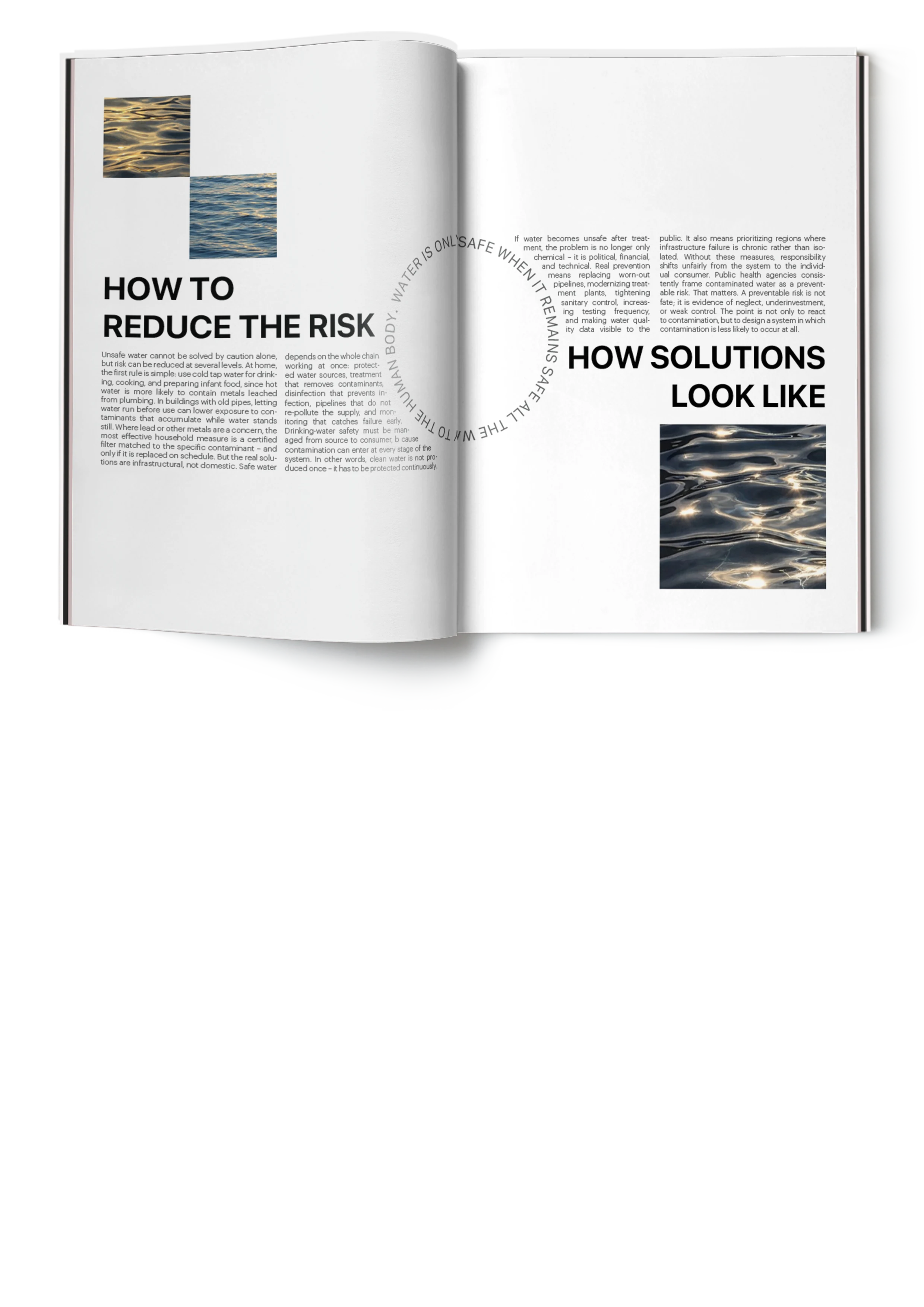 Magazine spread about solutions.